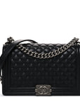 Caviar Quilted New Medium Boy Flap Black