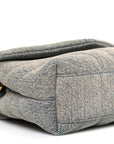Denim Y Quilted Monogram Toy Loulou Crossbody Bag Grey