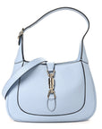 Grained Calfskin Web Medium Jackie 1961 Hobo Light Blue