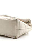 Lambskin Quilted Toy Loulou Puffer Monogram Chain Satchel Crema Soft