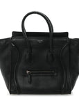 Drummed Calfskin Micro Luggage Black