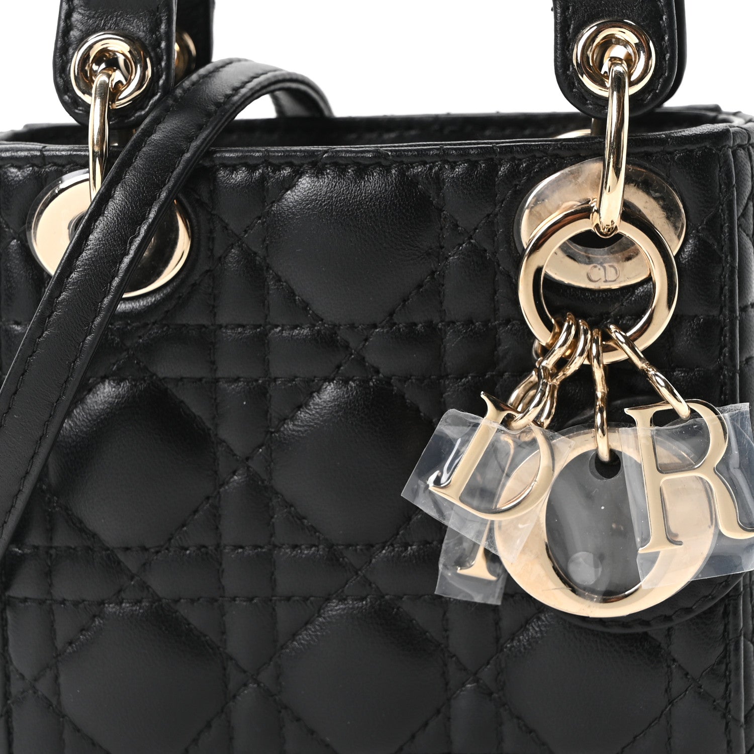 Lambskin Cannage Micro Lady D1OR Black