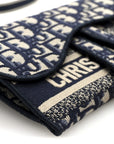 Oblique Slim Saddle Pouch Blue
