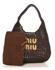 Raffia Crochet Woven Hobo Cacao Naturale