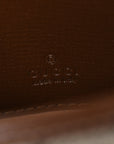 GG Supreme Monogram Azalea Calfskin Web Horsebit 1955 Wallet On Strap Beige Ebony Brown Sugar