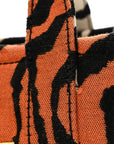 Cotton Canvas Zebra Tiger Print Mini The Traveler Tote Bag