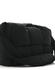 Nylon Intrecciato Padded Tech Maxi Cassette Bag Black