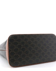 Triomphe Canvas Calfskin Medium Cabas Bag Tan