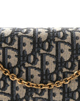 Oblique Saddle Chain Pouch Blue