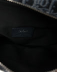 Oblique Mens Saddle Bag Black Blue