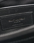 Calfskin Y Quilted Monogram Monochrome Small Loulou Chain Satchel Black