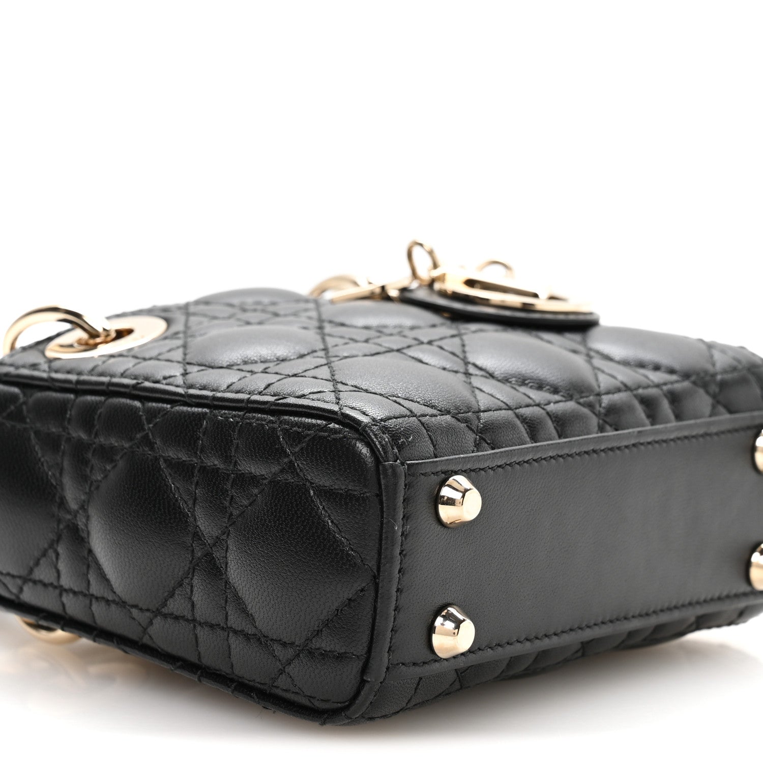 Lambskin Cannage Micro Lady D1OR Black