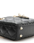 Lambskin Cannage Micro Lady D1OR Black