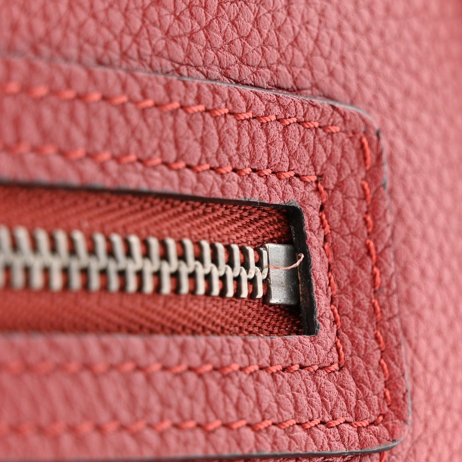 Drummed Calfskin Nano Luggage Merlot