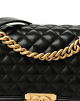 Caviar Quilted Medium Boy Flap Black