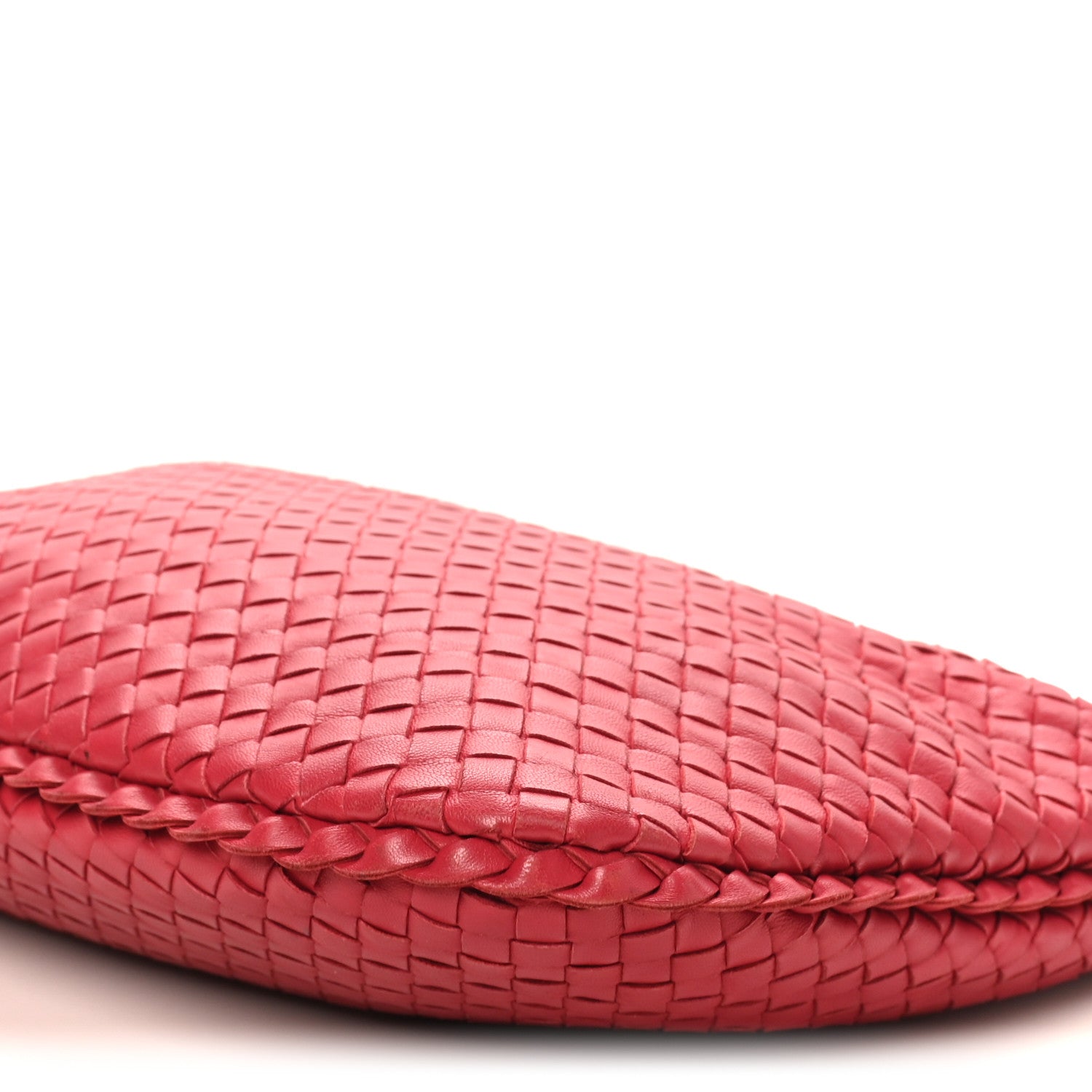 Nappa Intrecciato Small Veneta Hobo Cassis