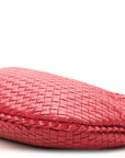 Nappa Intrecciato Small Veneta Hobo Cassis