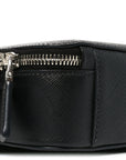 Saffiano Travel Medium Brique Crossbody Bag Black