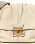 Calfskin The Cristina Messenger Ivory