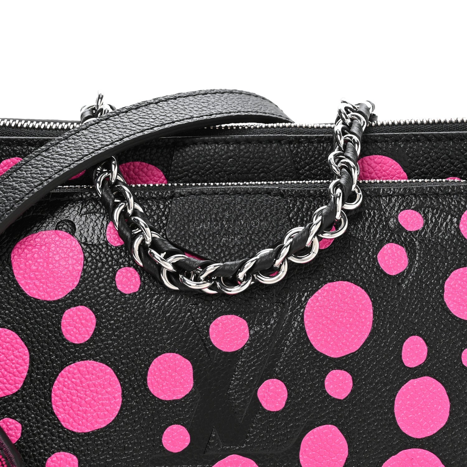 LV X YK Empreinte Multi Pochette Accessories Black Fuchsia