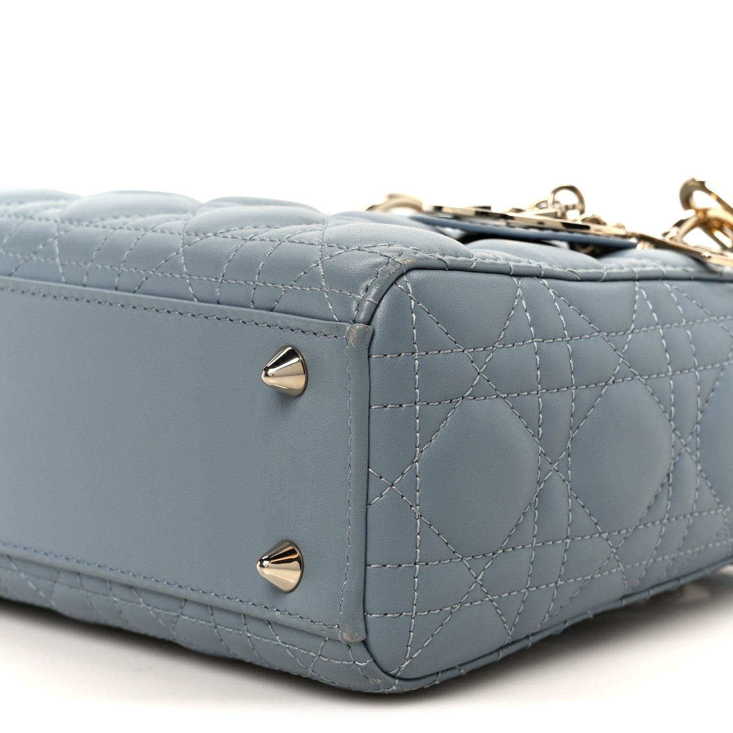 Lambskin Cannage Small My ABCD1OR Lady D1OR Cloud Blue