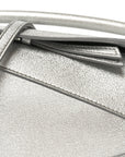 Laminated Lambskin Mini Puzzle Edge Bag Silver