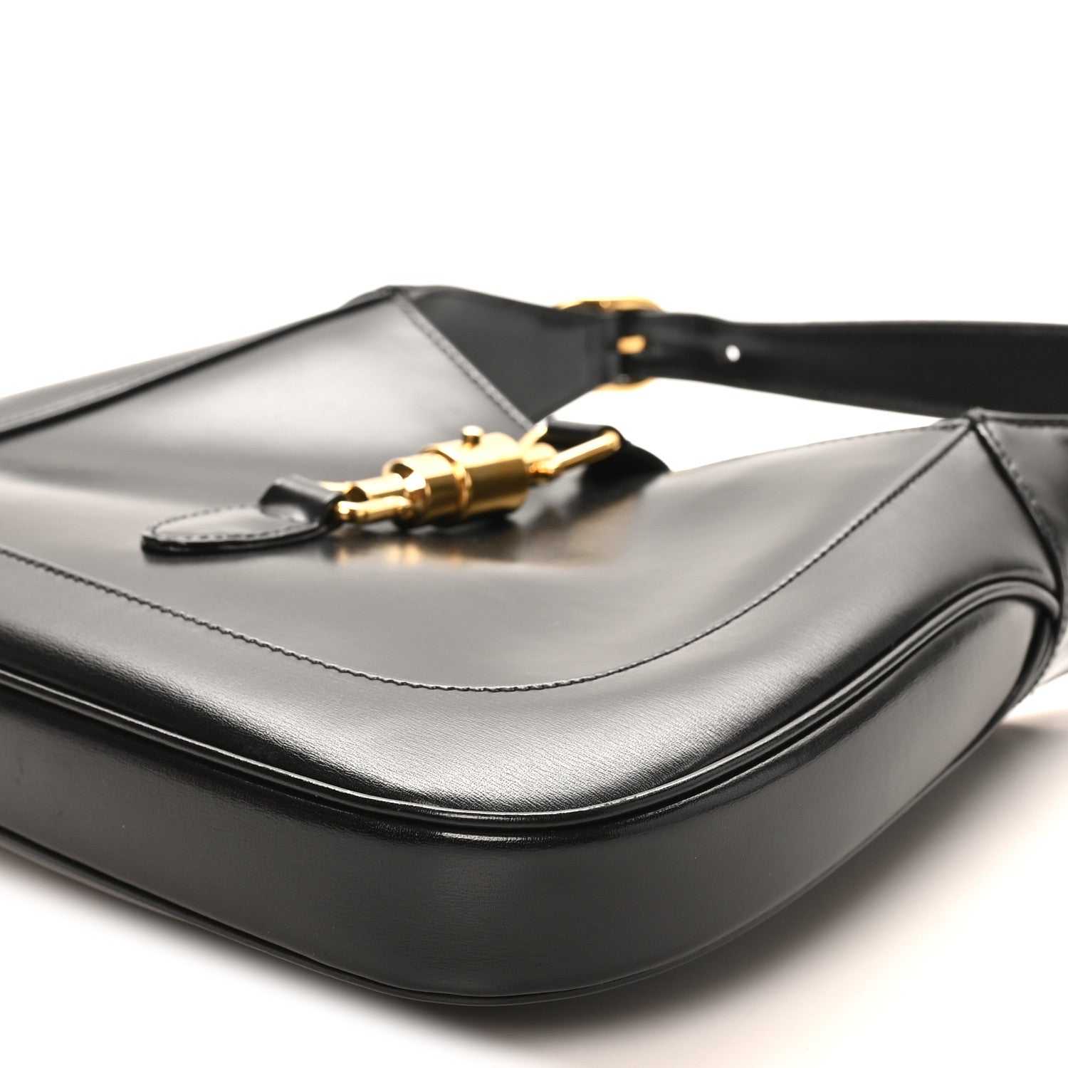 Boarded Dyana Lux Calfskin Small Jackie 1961 Hobo Black