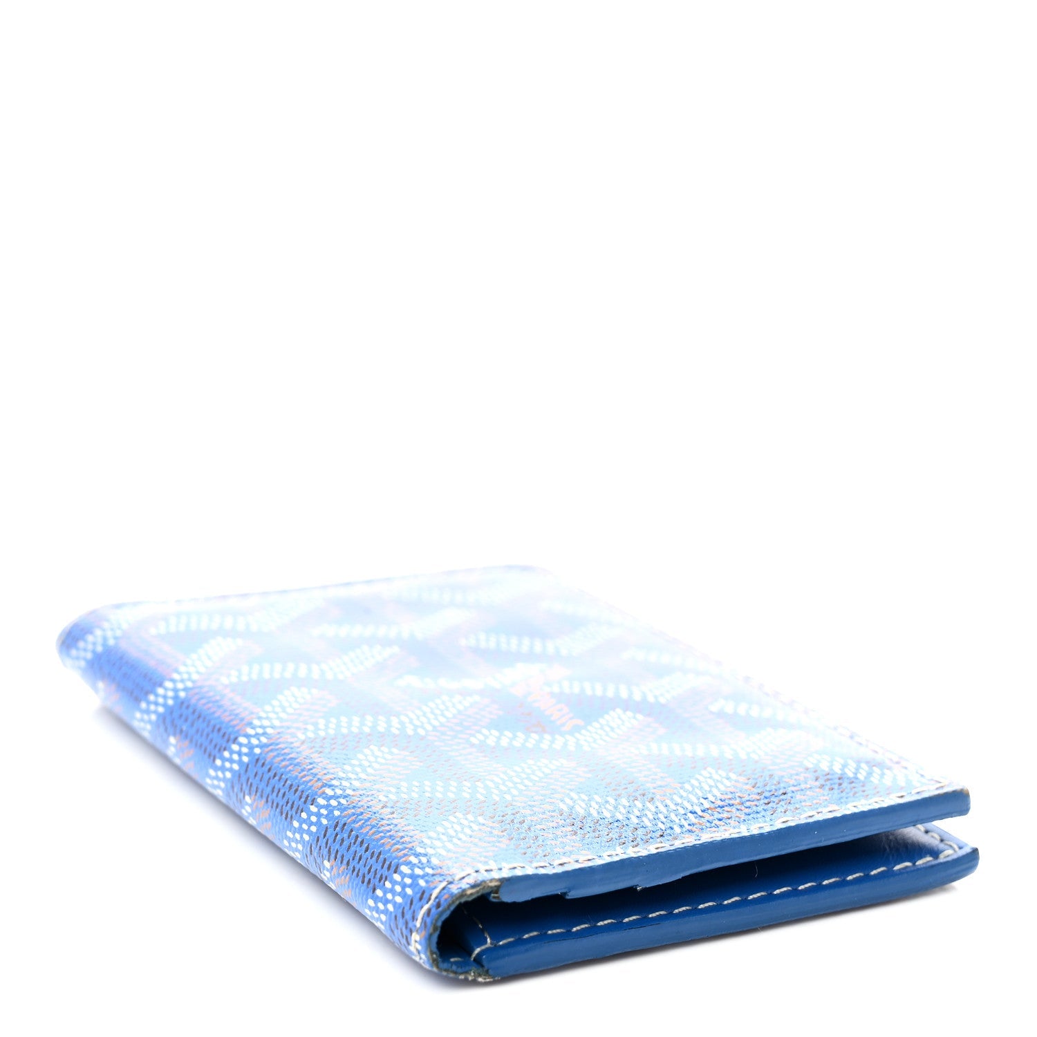 Goyardine Saint Marc Folding Card Case Sky Blue