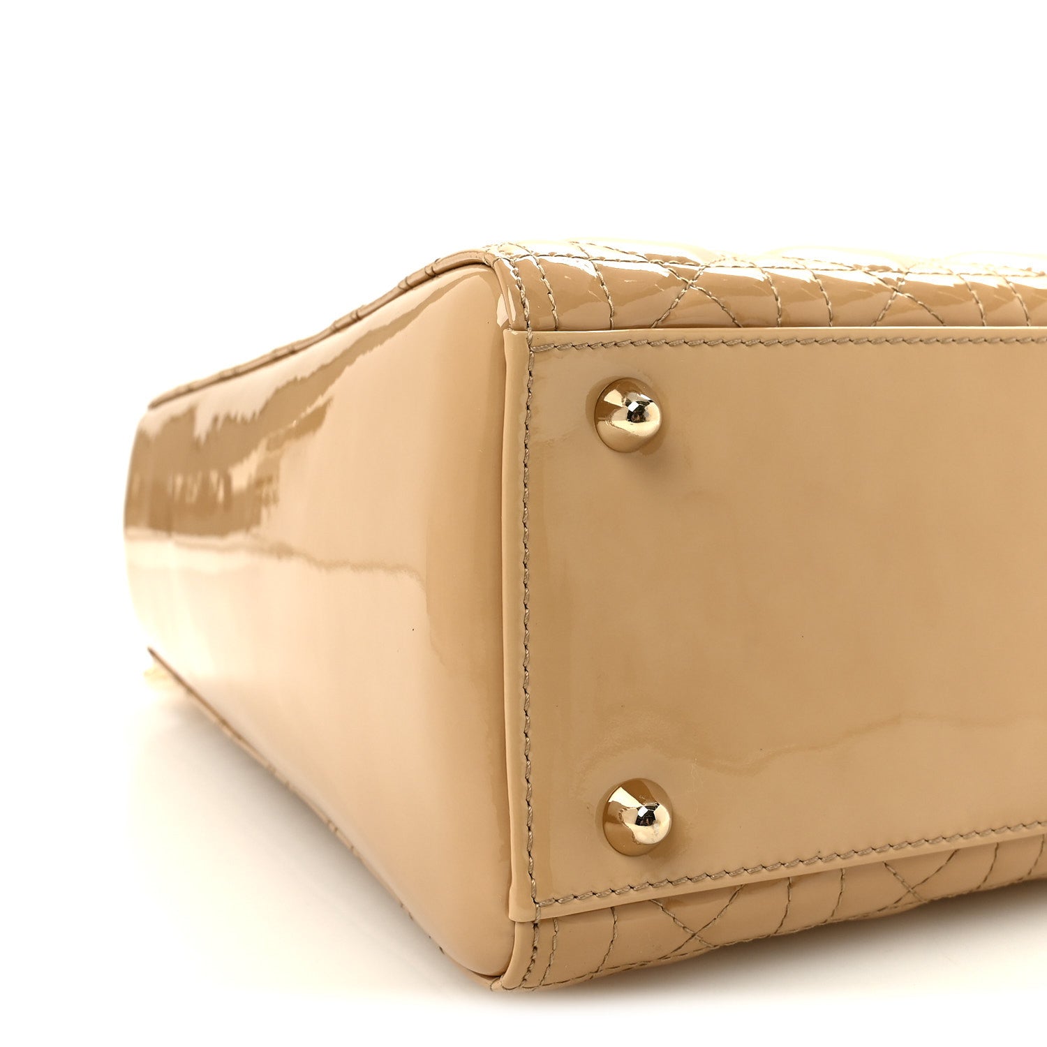 Patent Cannage Large Lady D1OR Dark Beige