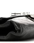 Vitello Shine Crystal Shoulder Bag Black