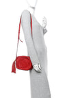 Pebbled Calfskin Small Soho Disco Bag Tabasco Red