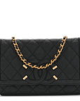 Caviar Quilted CC Filigree Wallet On Chain WOC Black