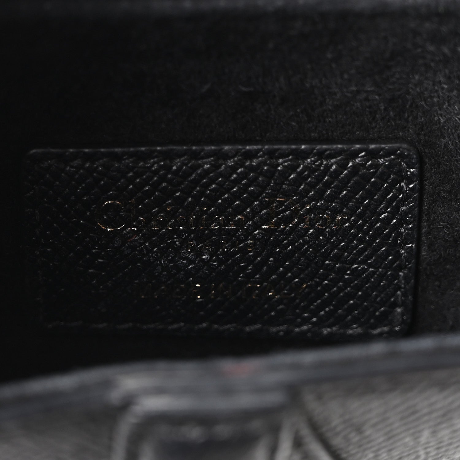 Grained Calfskin Mini Saddle Bag Black
