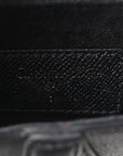 Grained Calfskin Mini Saddle Bag Black