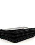 Saffiano Tessuto Nylon Chain Shoulder Bag Black