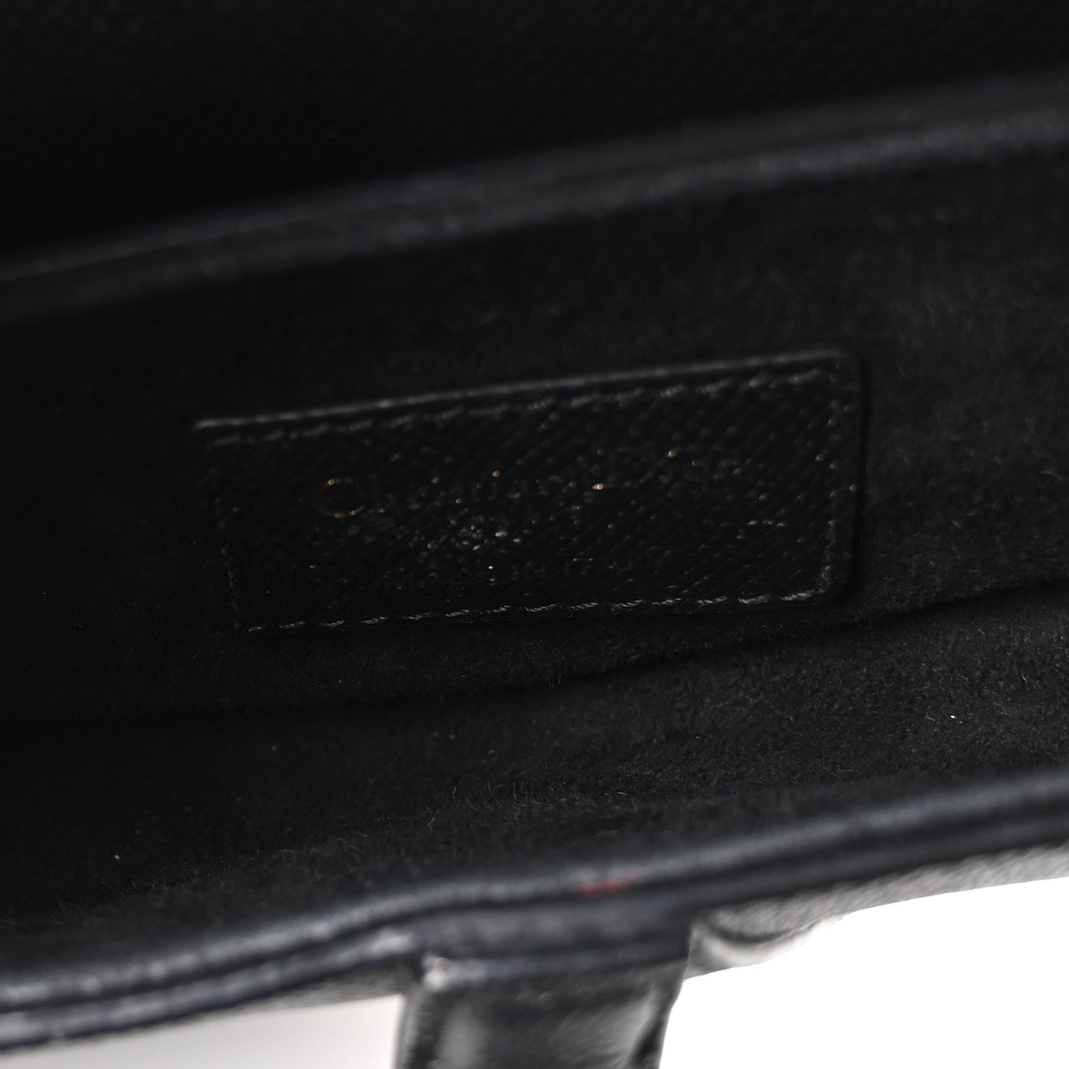 Grained Calfskin Mini Saddle Bag Black