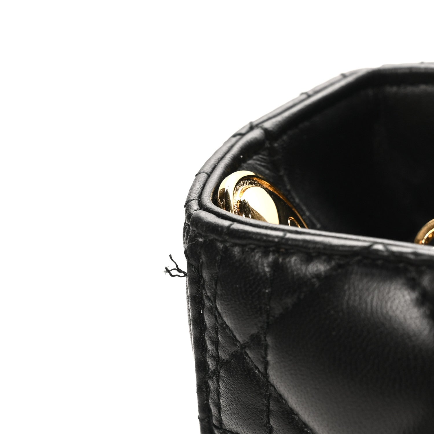 Lambskin Cannage Large Lady D1OR Black