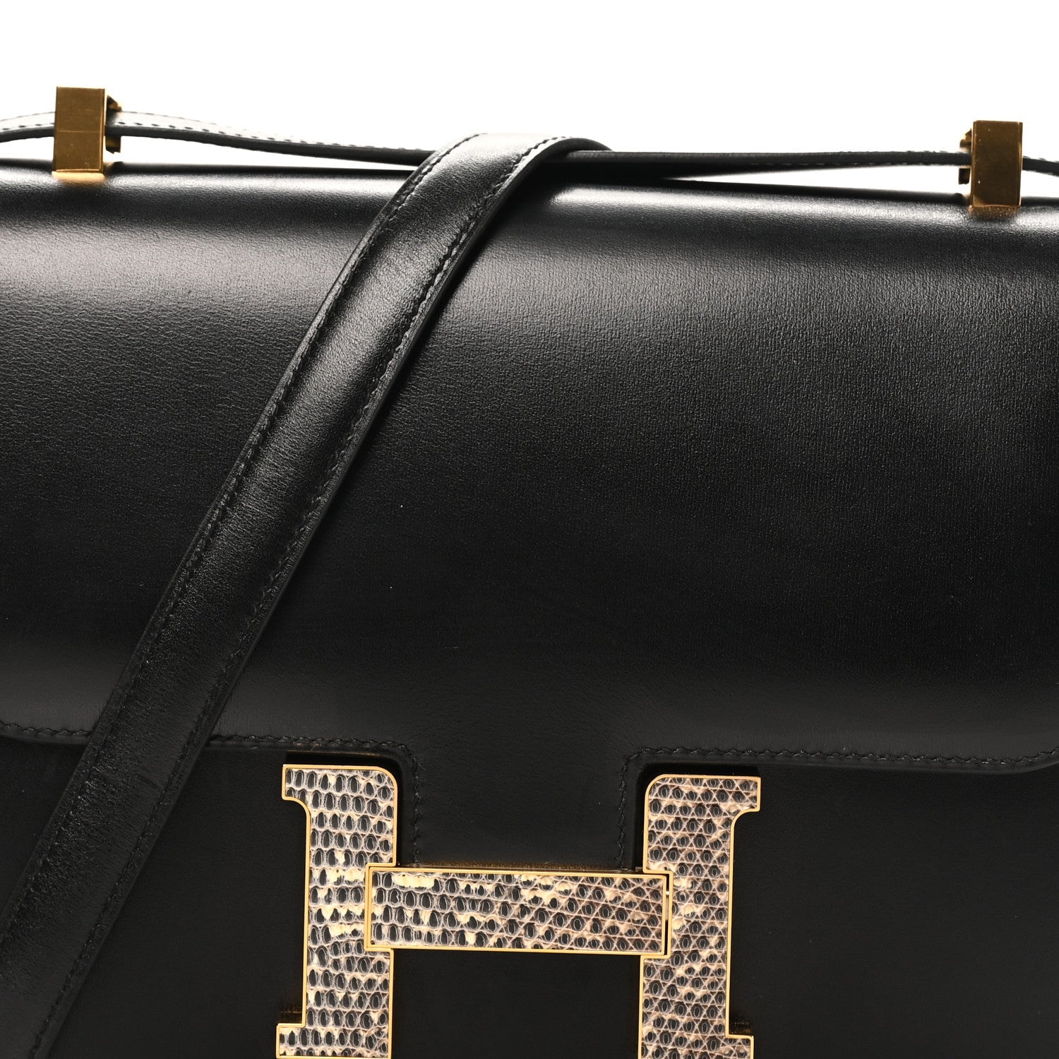 Veau Monsieur Lizard Constance 18 Black Ombre