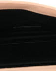 Grain De Poudre Matelasse Chevron Monogram Envelope Clutch Dark Beige