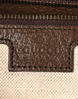 GG Supreme Monogram Textured Dollar Calfskin Web Ophidia Wristlet Shoulder Bag Beige Ebony New Acero