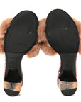 Mink Fur Oasis Sandals 35 Granit Pink