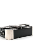 Recycled Fabric Jacquard Vitello Astro FF 1974 Mini Baguette Trunk Asfalto Black