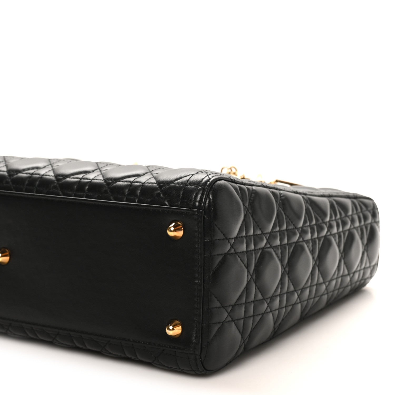 Lambskin Cannage Large Lady D1OR Black