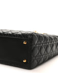 Lambskin Cannage Large Lady D1OR Black