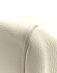 Calfskin Cuir Small Triomphe Cabas Drawstring White
