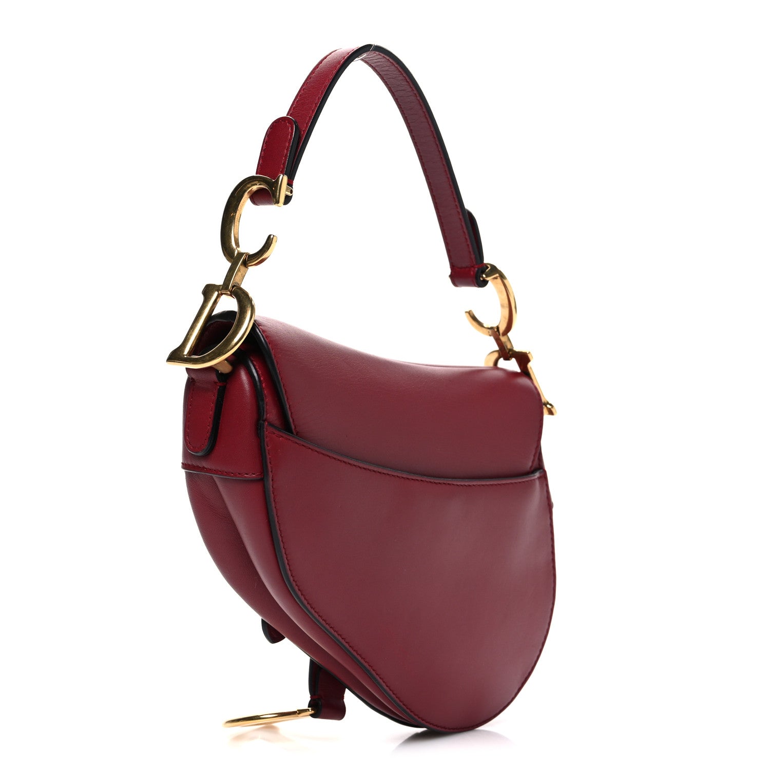 Calfskin Mini Saddle Bag Red