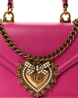 Smooth Calfskin Small Devotion Envelope Top Handle Bag Pink