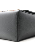 Grainy Calfskin Vintage Check Note Crossbody Bag Black