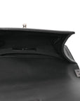 Lambskin Chevron Quilted Small Boy Flap Black