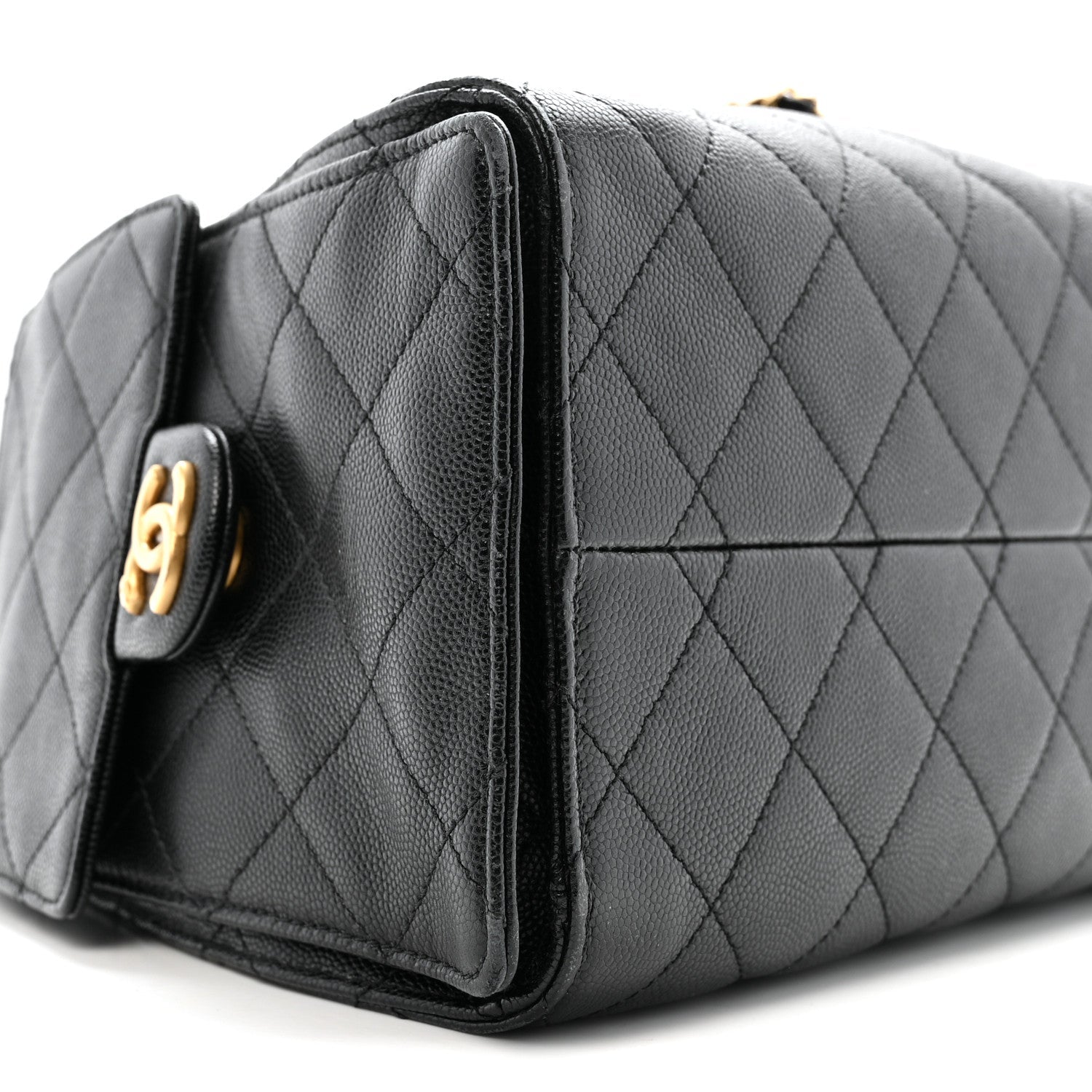 Caviar Quilted Small CHNL 25 Handbag Black